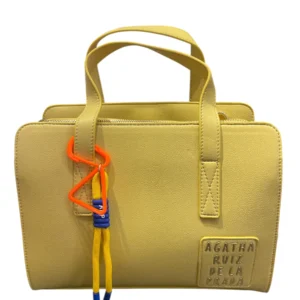 BOLSO PIEL VEGANA LOGO AMARILLO ARP