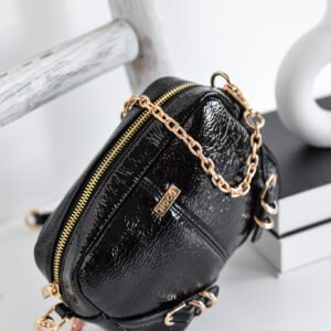 BANDOLERA CHAROL HEBILLAS NEGRO NOCO