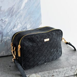 BANDOLERA ANTE TRENZADO AZUL NOCO