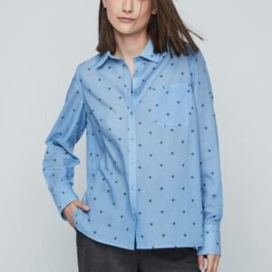 BLUSA FLOR DE LIS AZUL CELESTE DANDARA